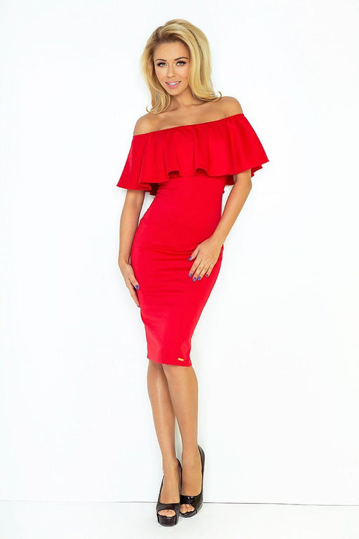 Chic Spanish-Inspired Flounce Evening Dress with Side Zipper by Numoco