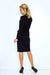 Sleek Black Tie-Front Long Sleeve Blouse by Numoco