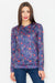 Floral Elegance Women's Long-Sleeve Hoodie - Crimson Luxe