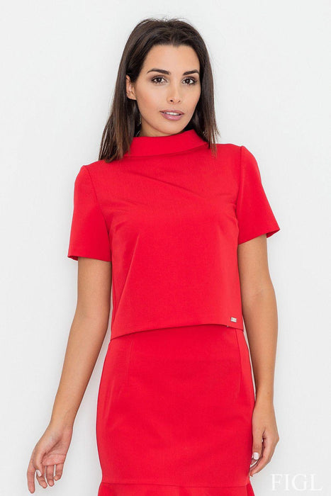 Sophisticated Layered Turtleneck Blouse with Elegant Zipper Detail