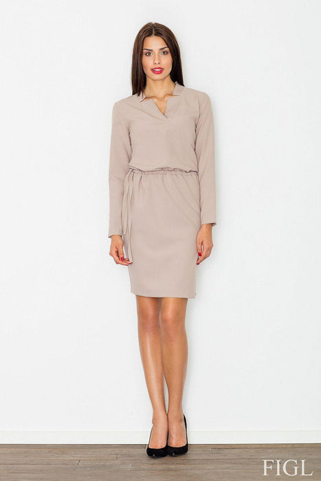 Chic Tie-Waist Long Sleeve Dress - Versatile Elegance for Any Event