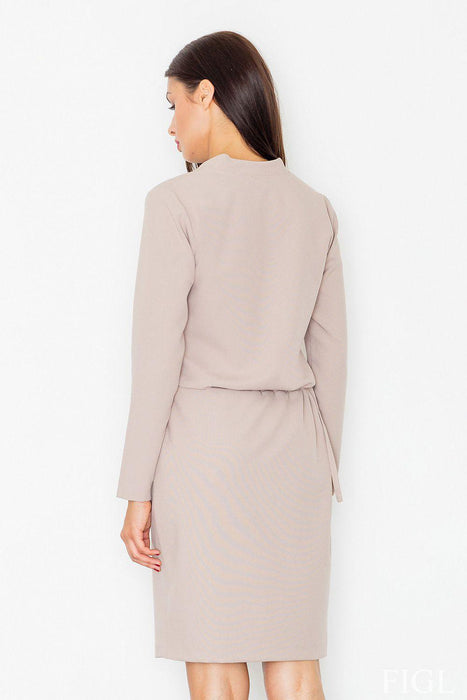 Chic Tie-Waist Long Sleeve Dress - Versatile Elegance for Any Event