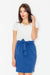 Elegant Sash-Tie Pencil Skirt - Stylish Polyester Blend with Waist Accents