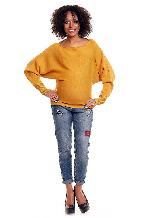 Peekaboo Shoulder Detail Maternity Oversized Sweater