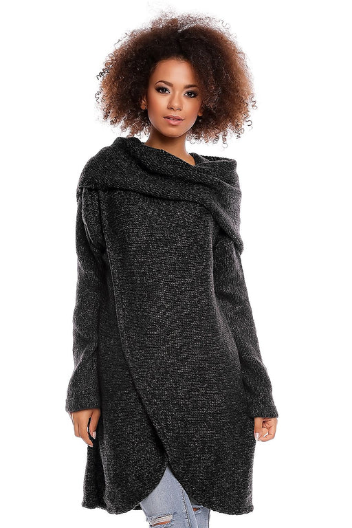 Cozy Asymmetrical Turtleneck Sweater - Luxurious and Plush Knitwear