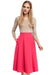 Chic Knee-Length Skirt with Stylish Side Pockets for Effortless Elegance