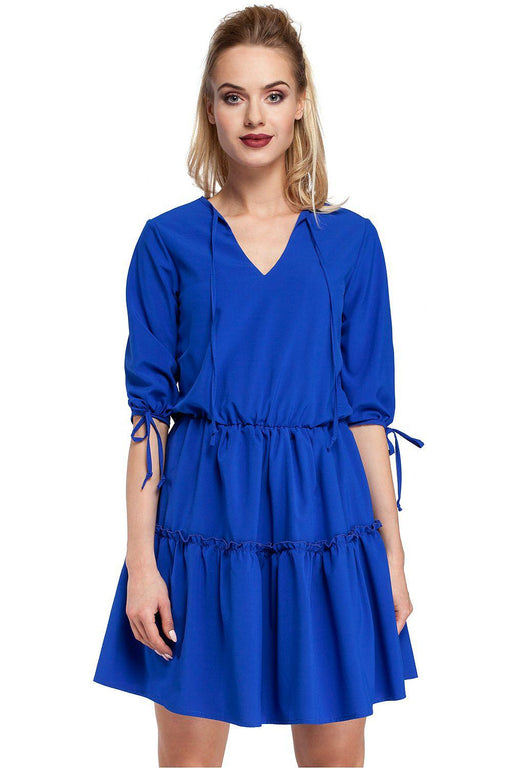 Boho Ruffle Midi Dress - Moe Model 85003