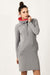 Vibrant Knit Day Dress with Chimney Neck and Pockets - Tessita 93552: Stylish Comfort with Practicality