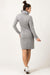 Versatile Knit Sweater Dress with Adjustable Funnel Neck and Functional Side Pockets