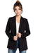 Elegant Collared Knit Jacket by BeWear