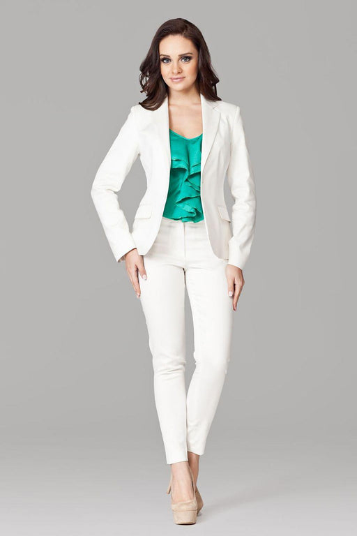 Chic Spring Sophistication: Women's Tailored Fashion Jacket - Style 12434