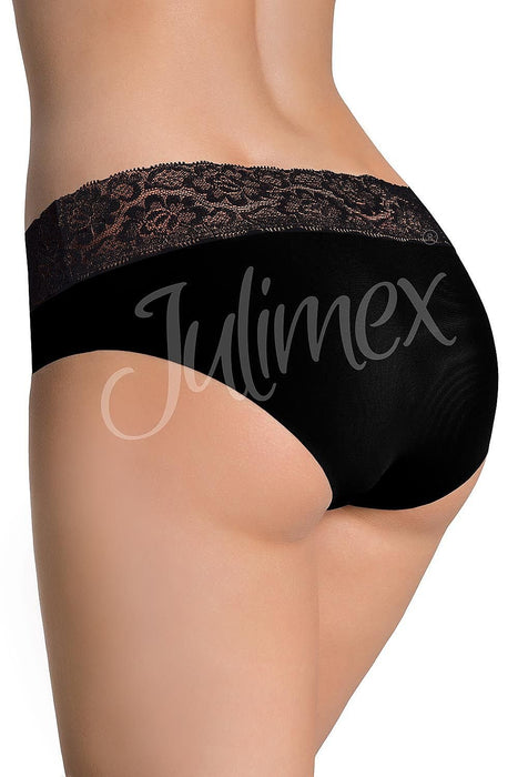 Lace-Trimmed Invisible-Line Panties with Cotton Insert - Julimex Lingerie