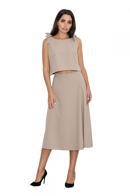 Elegant Bow-Embellished Skirt Ensemble in Figl Design