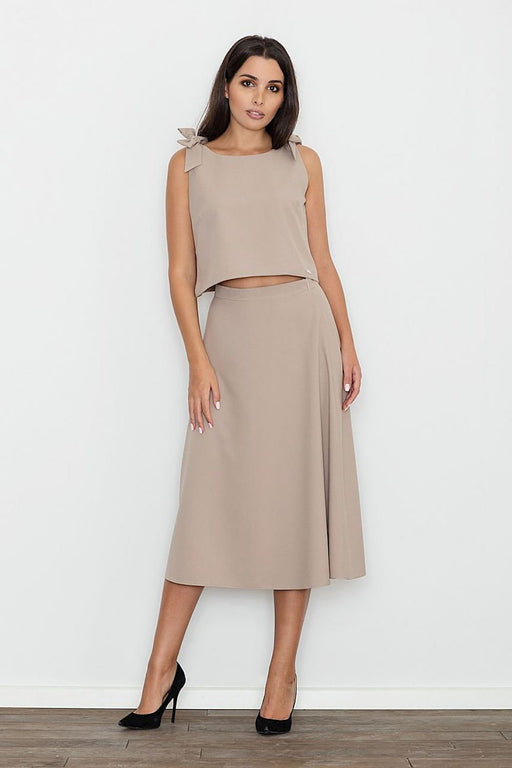 Elegant Bow-Embellished Skirt Ensemble in Figl Design