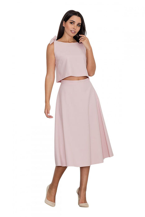 Elegant Bow-Embellished Skirt Ensemble in Figl Design