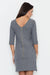 Chic 3/4 Sleeve Day Dress with Elegant Front Slit & Glamorous Gold Zip - Available in Various Sizes