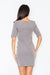 Modern Chic Geometric Day Dress with Stylish Zip Closure