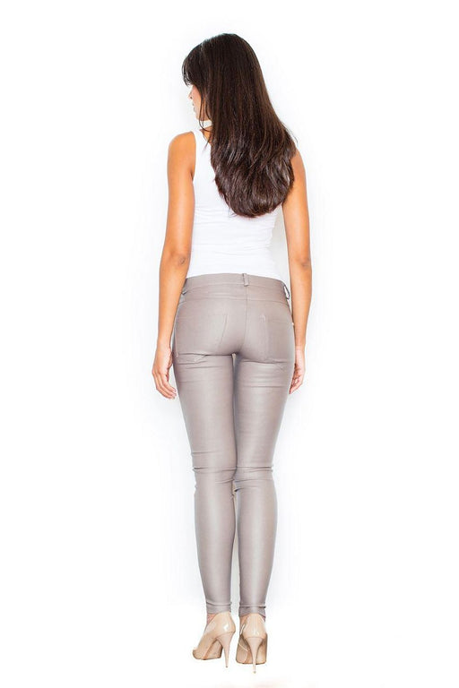 Chic Viscose Blend Trousers with Sleek Tubular Legs for Stylish Women