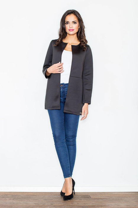 Chic Extended-Length Foam-Stitched Jacket for a Stylish Wardrobe Upgrade