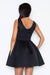 Elegant V-Neck Evening Dress with Flowing Hem and Exquisite Detailing