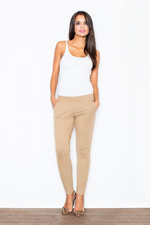 Sleek Zipper-Accent Cotton Trousers: Must-Have Chic Essentials for Active Women