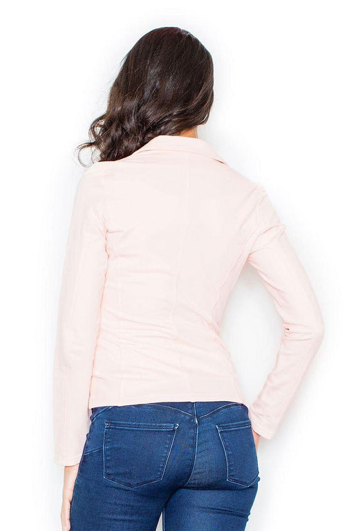 Chic Asymmetrical Zip Cotton Ramoneska Jacket - A Touch of Elegance