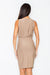 Elegant Stretchy Midi Dress with Stunning Neckline