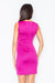 Elegant Fuchsia Lycra Blend Fit & Flare Cocktail Dress