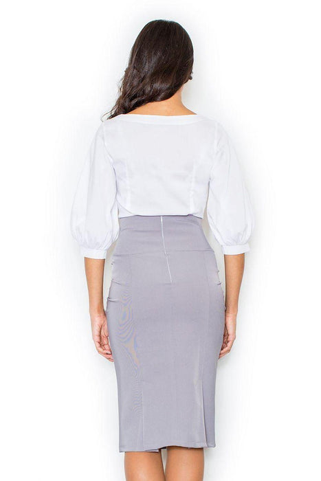 Elegant High-Waisted Pleated Pencil Skirt - A Timeless Style Essential