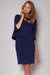 Elegant Boat Neck Cotton Blend Midi Dress - Figl Model 28047