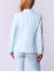 Pastel Striped Eco Leather Pocket Jacket - Effortless Feminine Style