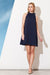 Navy Blue Chic Summer Dress: Effortless Style and Figure-Enhancement