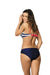 Sophisticated Nautical Two-Piece Swimsuit Set - Ariana M-345 by European Artisans