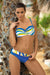 **Stylish Striped Off-Shoulder Swimwear Set - Beach Bliss**