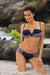 Elegant Bardot Push-Up Two-Piece Swimwear Set