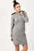 Chic Sporty Knit Hooded Day Dress with Elegant Welt Accents - Tessita Collection