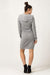 Chic Sporty Knit Hooded Day Dress with Elegant Welt Accents - Tessita Collection