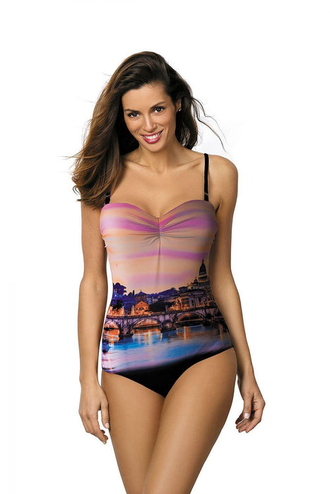 Elegant Italian Fabric Lift-Enhancing One-Piece Swimsuit: Unmatched Style and Comfort