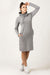 Chic Comfort: Stand-Up Collar Colorblock Sweater Dress for Effortless Daytime Style