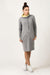 Sporty Chic Sweatshirt Dress with Chimney Collar