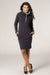 Chic Convertible Sweatshirt Dress with Colorful Chimney Collar - Ideal for Everyday Wear