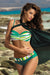 Vibrant Striped Push-Up Bikini Set - Stylish and Fun Summer Essential