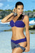 Elegant Sapphire Zircon Balconette Swim Set - Model 39550 Europe Edition