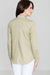 Stylish Long Sleeve Shirt with Snap Buttons and Cut-Out Back Design