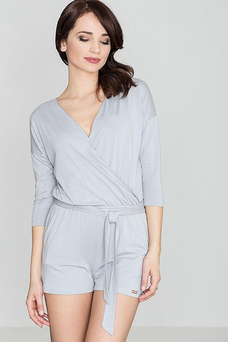 Elegant Knit Jumpsuit with Adjustable Waist Tie