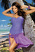 Lavender Luxury One-Piece Swimsuit with Dazzling Zircon Straps