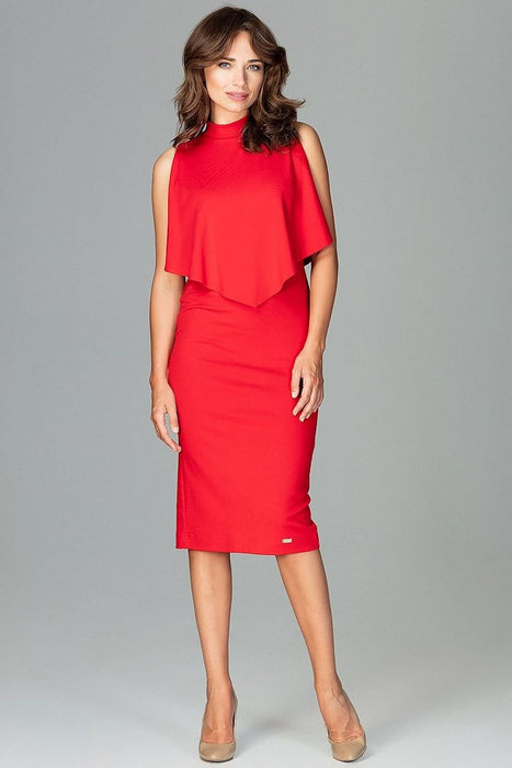 Sophisticated Cape Cocktail Dress - Lenitif