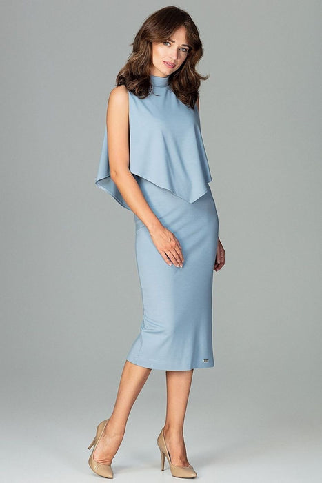 Sophisticated Cape Cocktail Dress - Lenitif