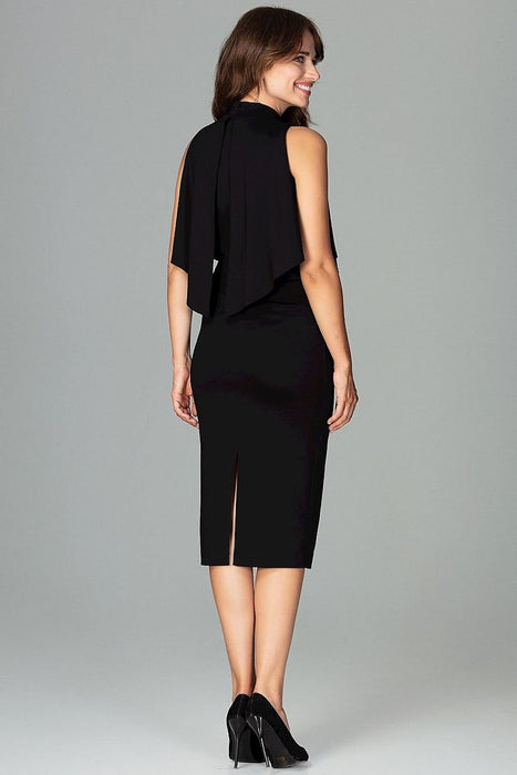 Sophisticated Cape Cocktail Dress - Lenitif