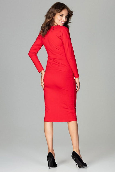 Elegant Heart-Cut Midi Dress